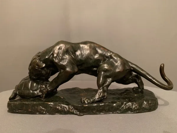 Bronze  « Le Tigre et la Tortue »-  Georges GARDET (1863-1939)