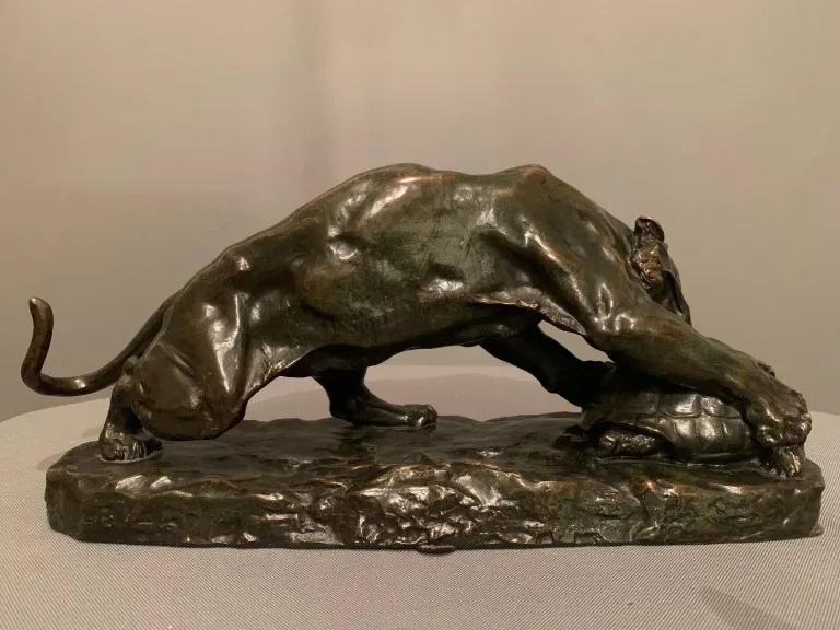 Bronze  « Le Tigre et la Tortue »-  Georges GARDET (1863-1939)
