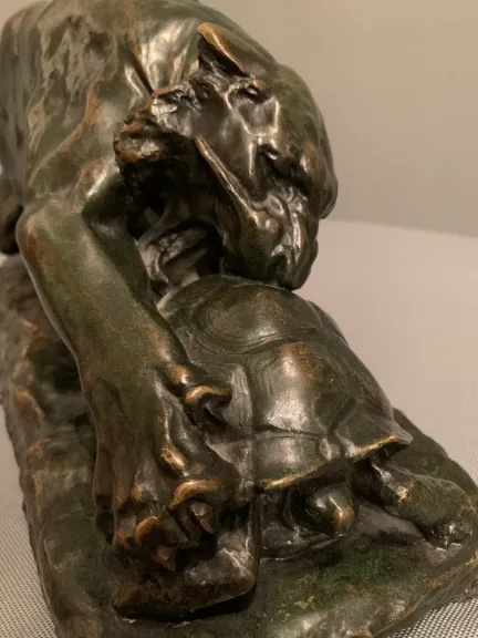 Bronze  « Le Tigre et la Tortue »-  Georges GARDET (1863-1939)