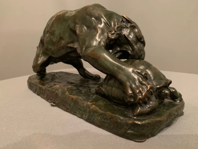 Bronze  « Le Tigre et la Tortue »-  Georges GARDET (1863-1939)