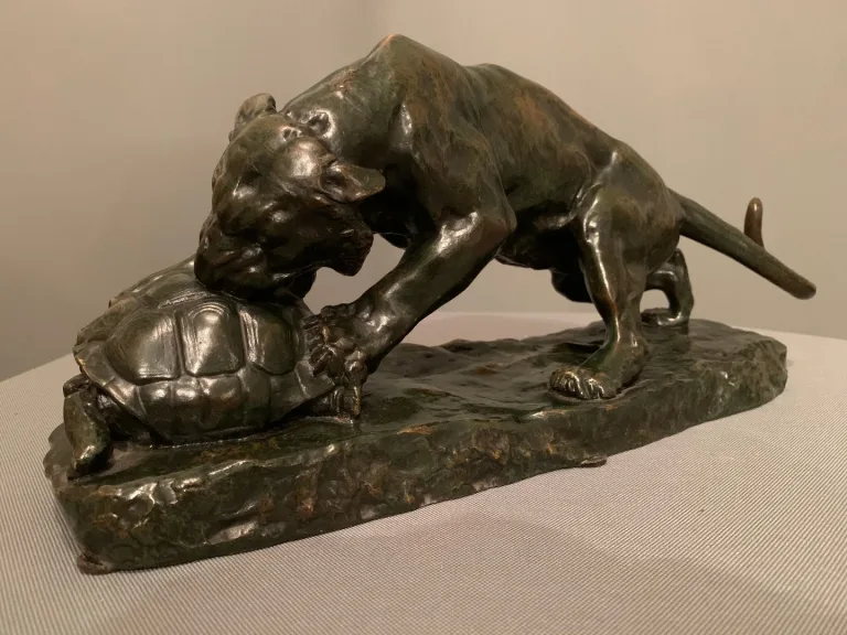 Bronze  « Le Tigre et la Tortue »-  Georges GARDET (1863-1939)