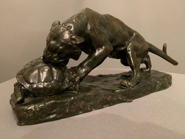 Bronze  « Le Tigre et la Tortue »-  Georges GARDET (1863-1939)