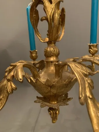 Lustre Bronze louis XV rocaille