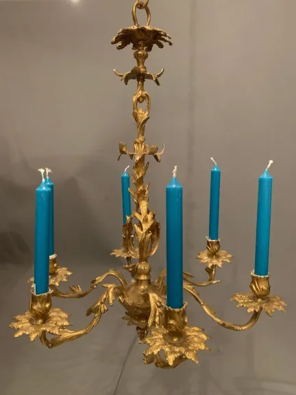 Lustre Bronze louis XV rocaille