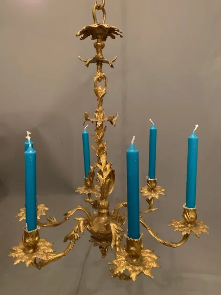 Lustre Bronze louis XV rocaille