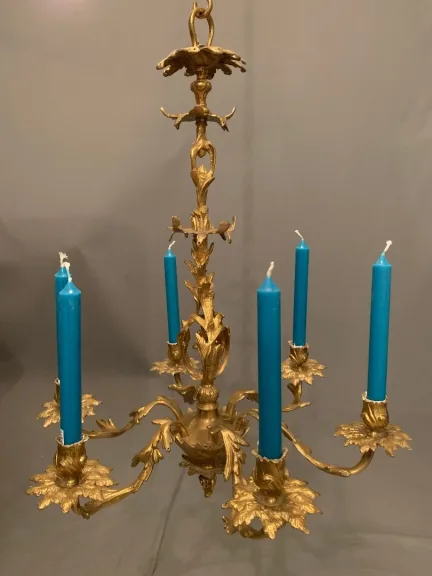 Lustre Bronze louis XV rocaille