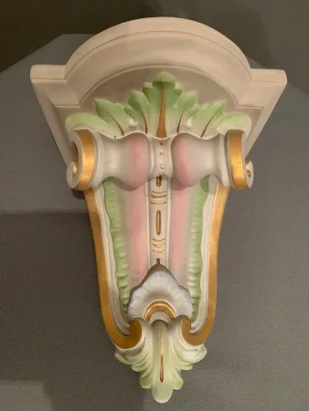 PLASTER VIRGIN  MARY with WALL SHELF