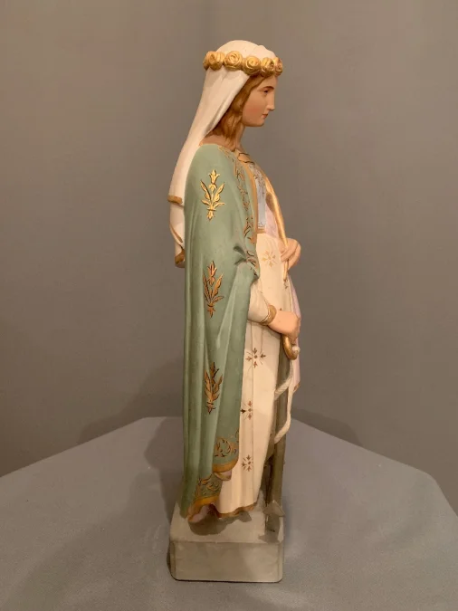 SANTO DE YESO con ESTANTE DE PARED
