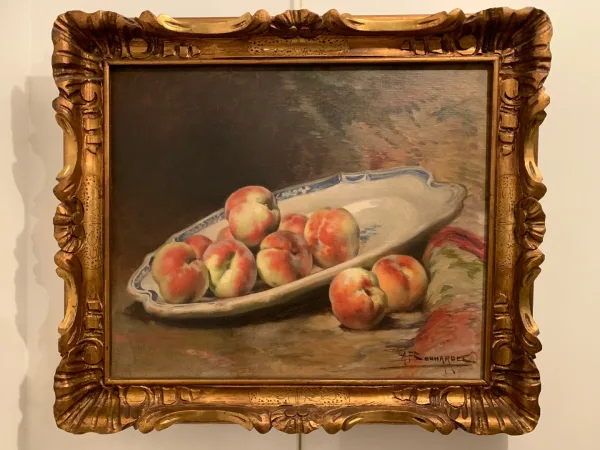 Nature Morte aux Pêches par  AF Bonnardel (1867-1942)