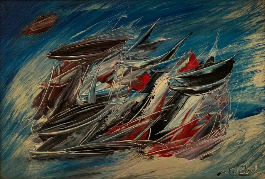 ÖL AUF LEINWAND signiert von EDGAR STOEBEL