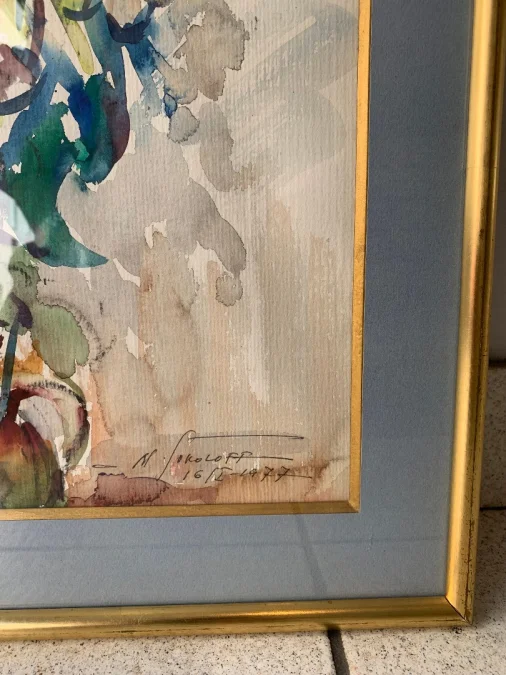AQUARELL von NICOLAS SOKOLOFF