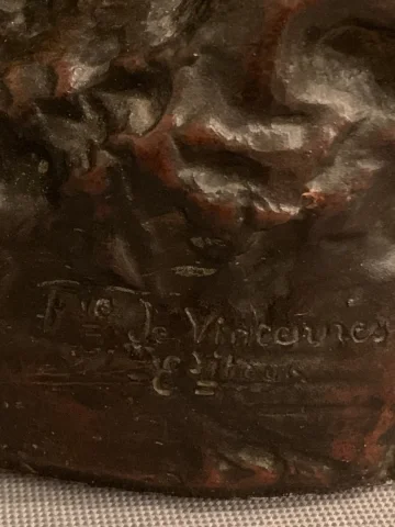 BRONZEN BEELDJE van Emile Gregoire