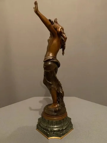Bronze  "La Jeune-fille aux deux Amours"- 'Auguste MOREAU 1834-1917