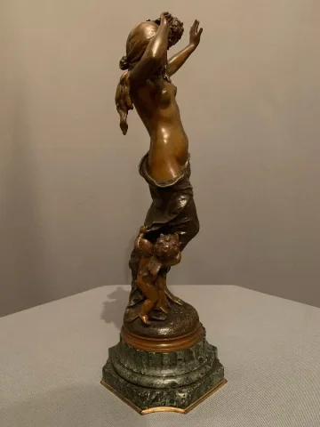 Bronze  "La Jeune-fille aux deux Amours"- 'Auguste MOREAU 1834-1917
