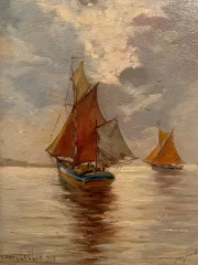 OLIE OP PANEEL GEDATEERD 1928
