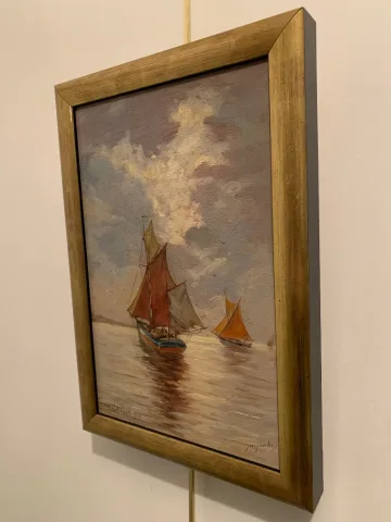OLIE OP PANEEL GEDATEERD 1928