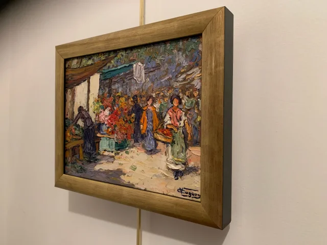 Victor Louis CUGUEN (1882-1969) - Le Marché aux Fleurs de Toulon–