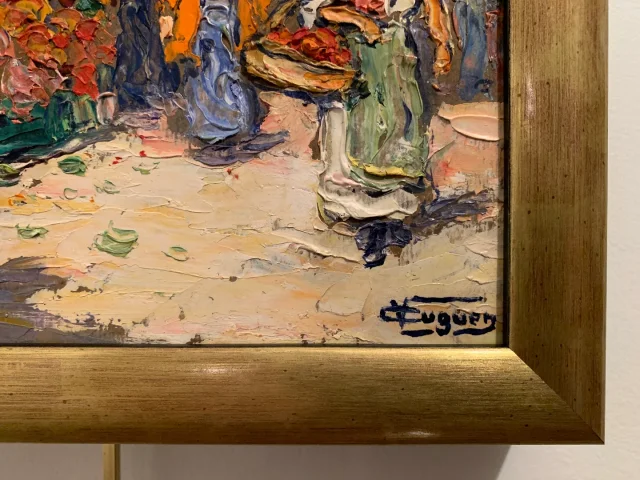 Victor Louis CUGUEN (1882-1969) - Le Marché aux Fleurs de Toulon–