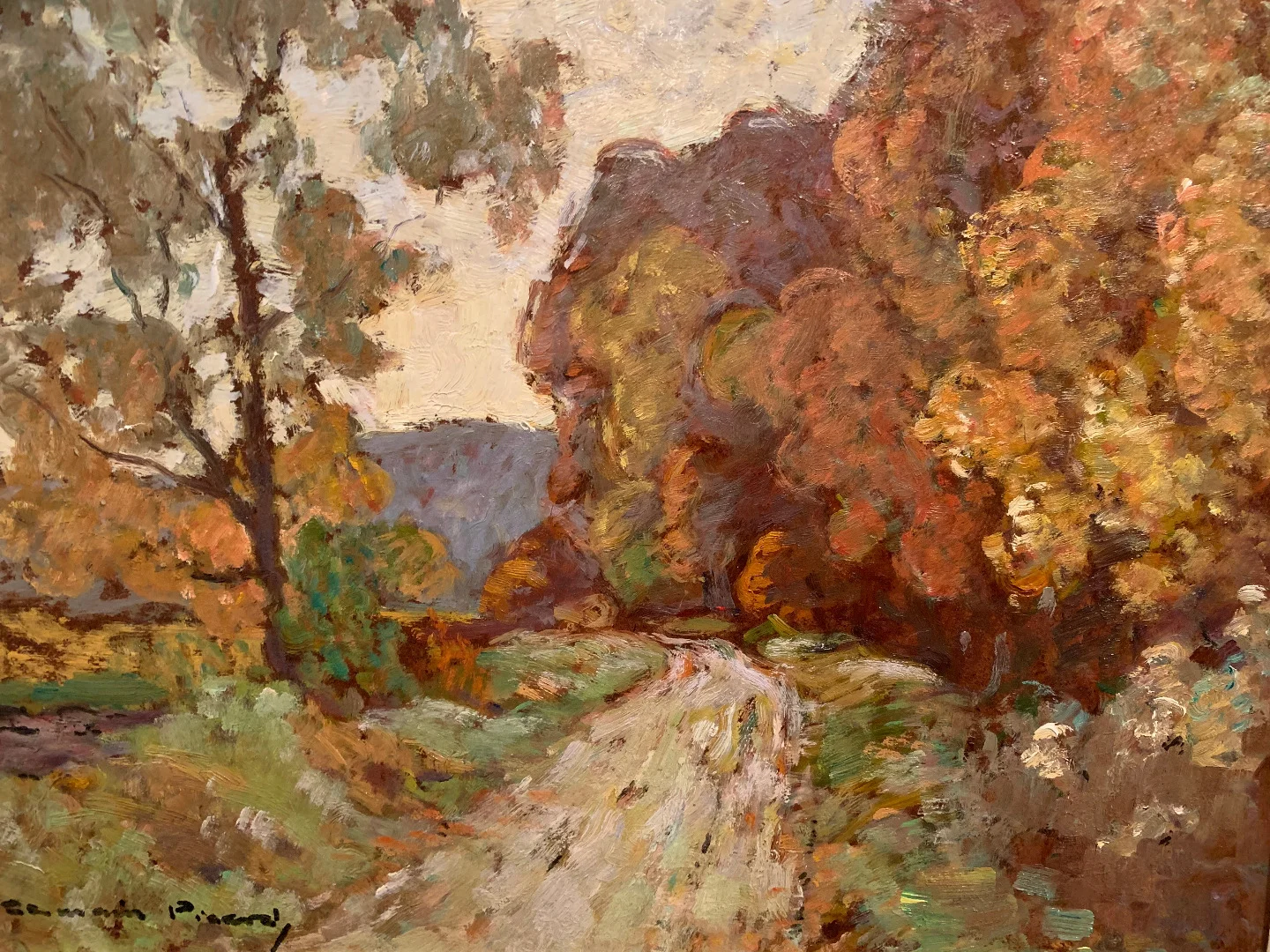 OIL ON PANEL signed GERMAIN PICARD
