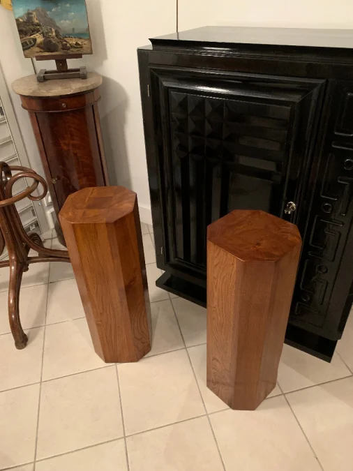 PAR DE COLUMNAS DE MADERA