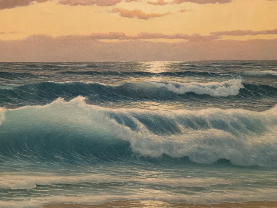 布面油画，署名：ED MANDON