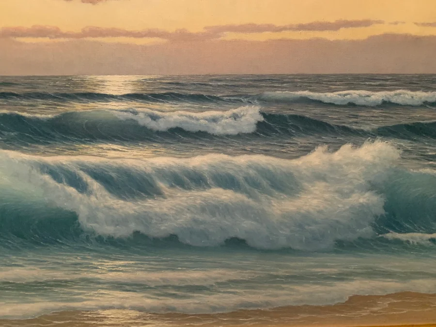 布面油画，署名：ED MANDON