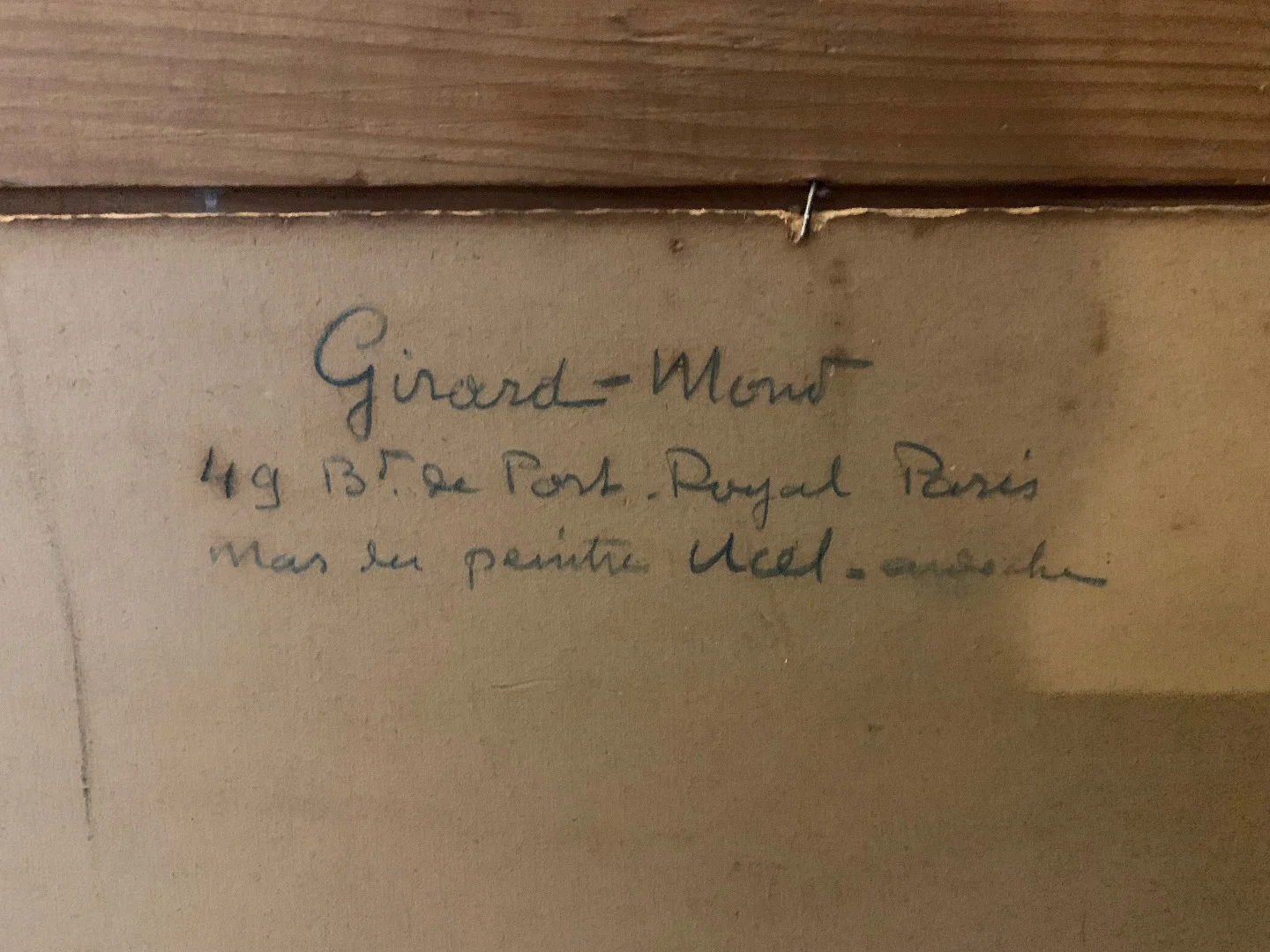 ÖL AUF TAFEL, signiert GIRARD MOND