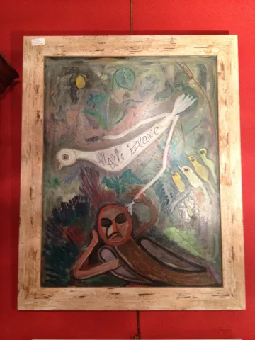 Tableau  de DEL DEVEZ. Art Brut.
