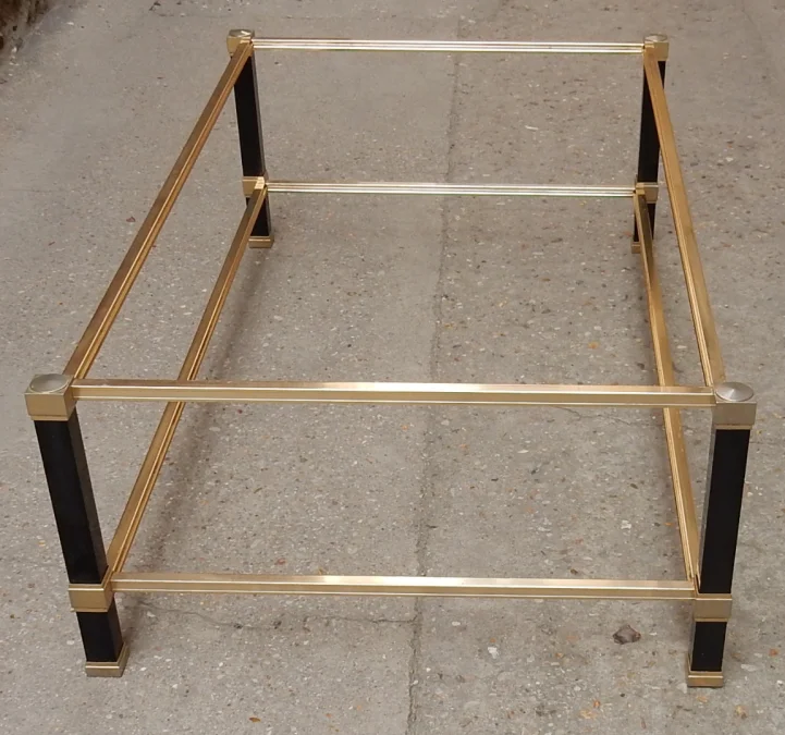 1970 ‘Coffee Table in Black Lacquered Metal Pierre Vandel 128 X 78 cm
