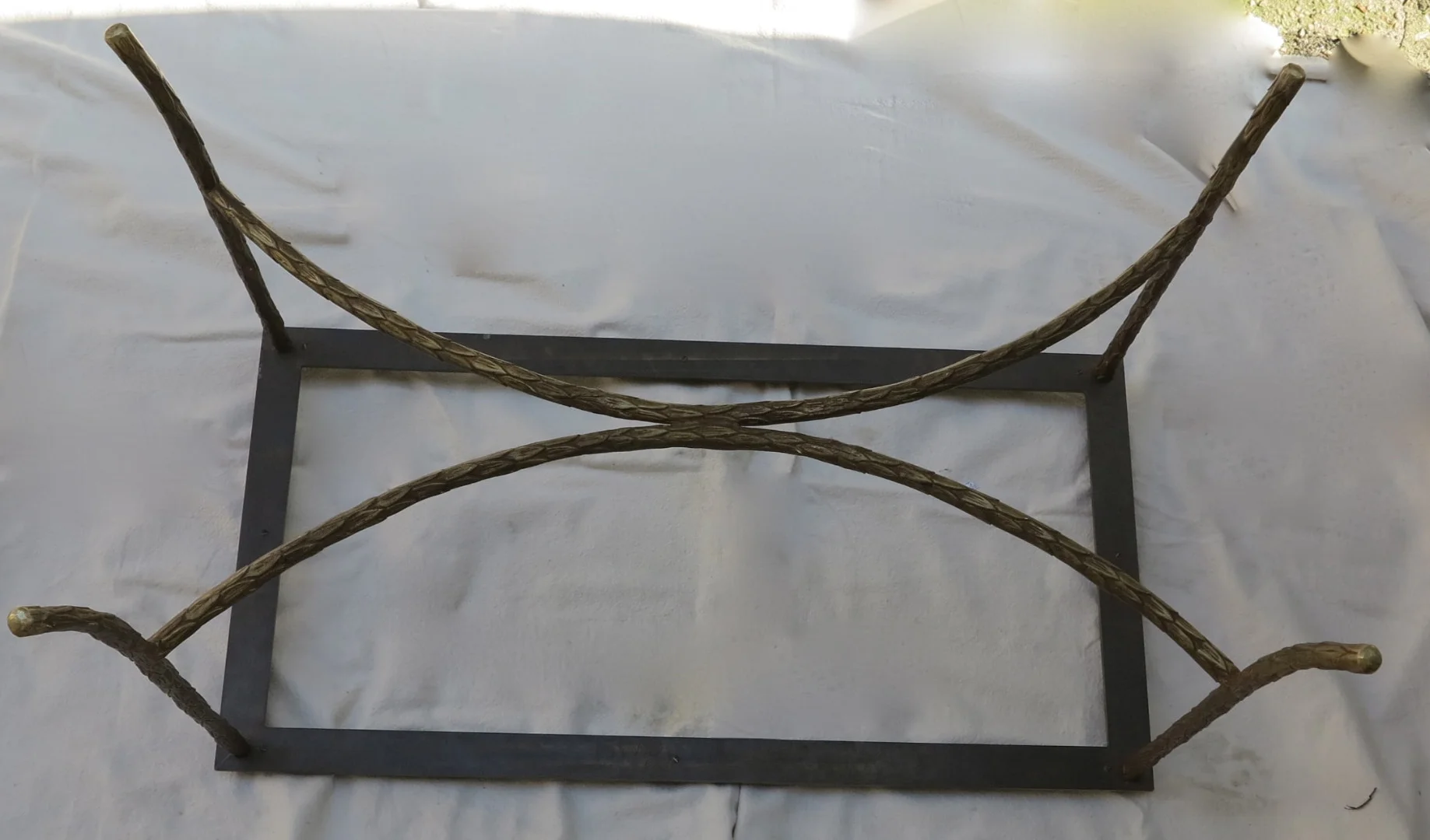 1970′ Table Basse en Bronze Maison Baguès, Entretoise