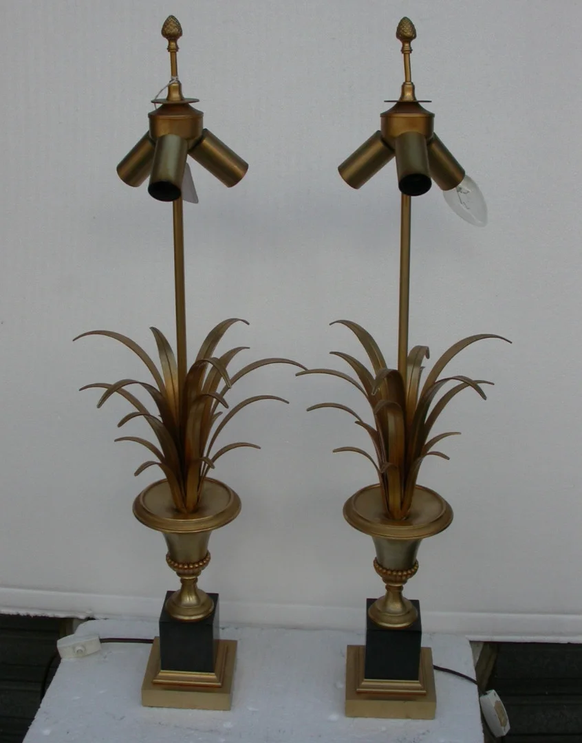 1970′ Pair of Lamps Maison Charles Style