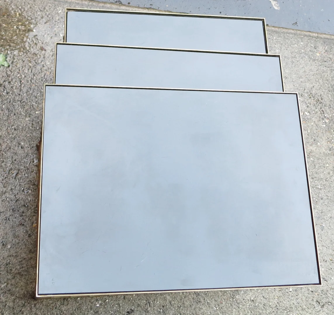 1950/70 Série de 3 Tables Gigognes Modèle Bambou avec Pieds Maison Baguès