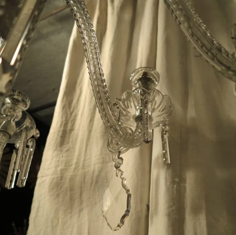 1890′ Lustre en Cristal de Bohême 10 Bras de Lumière