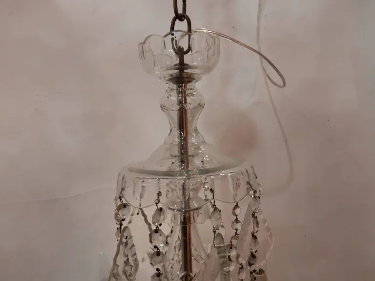 1950′ Lustre en Cristal de Bohême 5 Bras