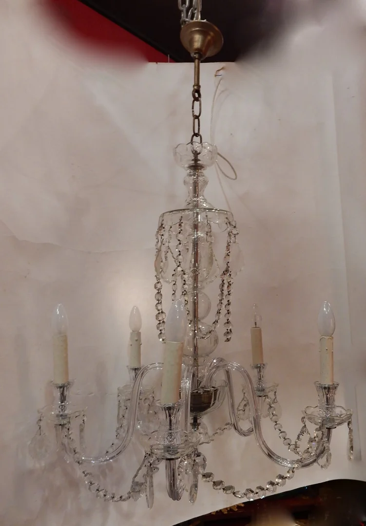 1920/40′ Boheme Crystal Chandelier 5 Arms
