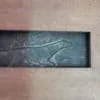 1900′ Paire de Bas Reliefs En Bronze Sur Noyer, Chiens D’Arrêt