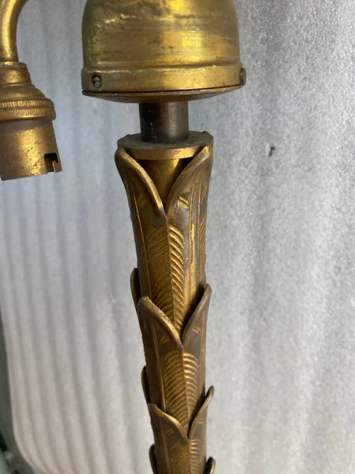 1970 Lampadaire en Bronze Doré Maison Baguès Modèle Palmier