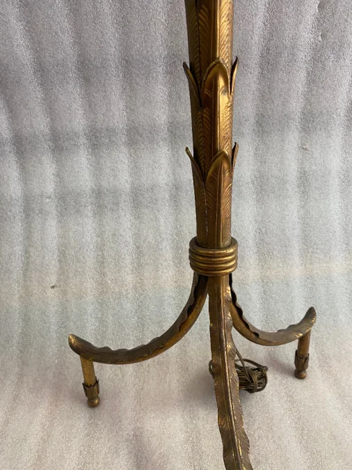 1970 Lampadaire en Bronze Doré Maison Baguès Modèle Palmier