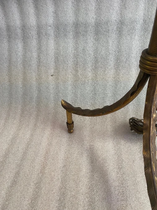 1970 Lampadaire en Bronze Doré Maison Baguès Modèle Palmier