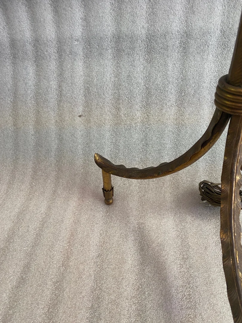 1970 Lampadaire en Bronze Doré Maison Baguès Modèle Palmier