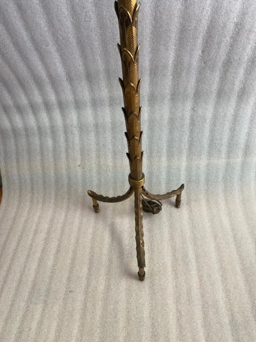 1970 Lampadaire en Bronze Doré Maison Baguès Modèle Palmier