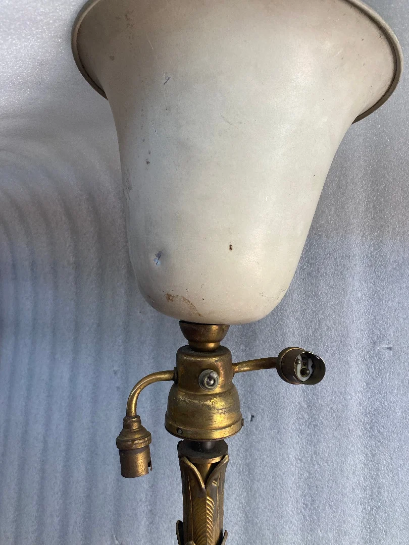 1970 Lampadaire en Bronze Doré Maison Baguès Modèle Palmier
