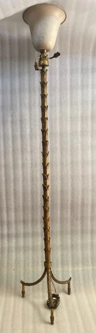 1970 Lampadaire en Bronze Doré Maison Baguès Modèle Palmier