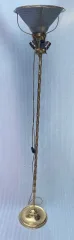 1950/70 Lampadaire en Bronze Doré Maison Baguès Modèle Bambou Avec Systéme Malabert Signé