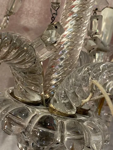 1950′ Chandelier 5 Arms Baccarat