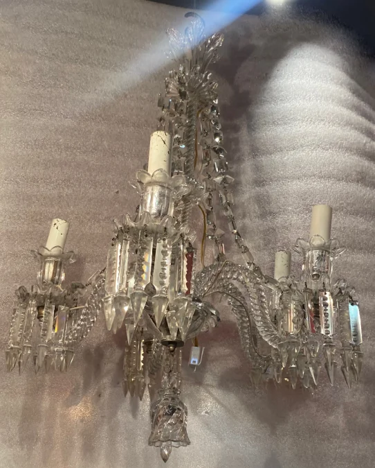 1950′ Chandelier 5 Arms Baccarat