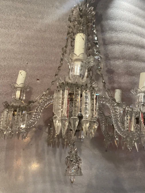 1950′ Chandelier 5 Arms Baccarat