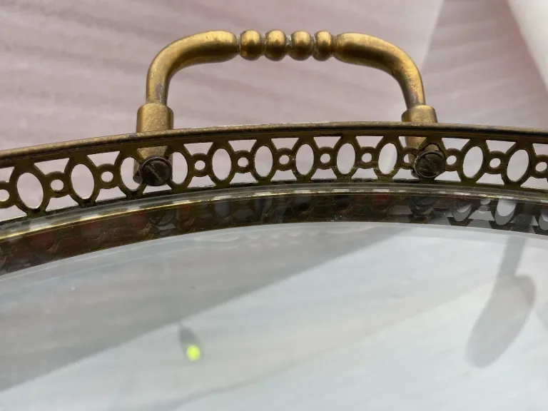 1950/70 Round Rolling Bar Maison Bagués In Gilt Bronze