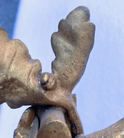 1900′ Paire d’ Appliques Style Louis 16 Bronze Doré Aux Cors De Chasse Signée Jansen