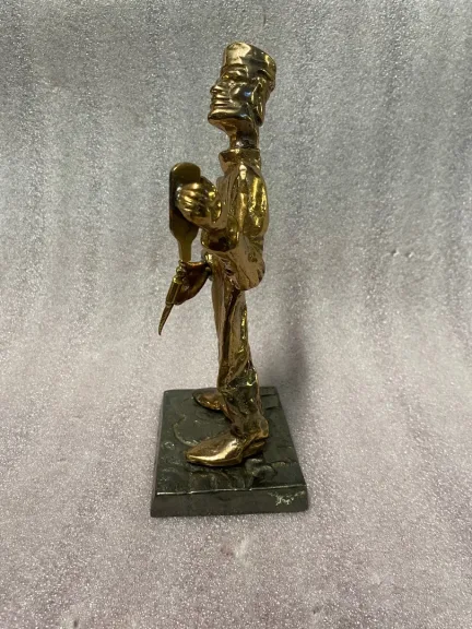 1970/80 Le Tate Vin In Bronze, Sculpture Signed LOHE